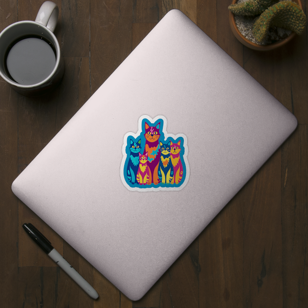 Colorful Cats by KDCreativeDesign